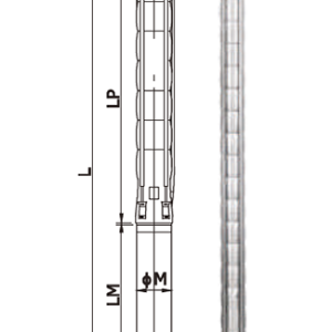 Bomba sumergible para pozo profundo en acero inoxidable YSP SS 6036/10