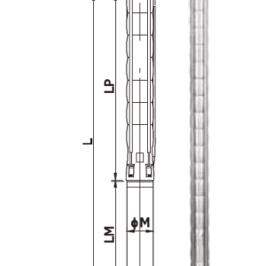 Bomba sumergible para pozo profundo en acero inoxidable YSP SS 6095/10