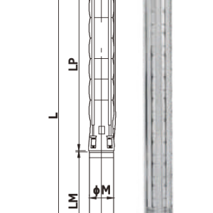 Bomba sumergible para pozo profundo en acero inoxidable  YSP SS 7095/4