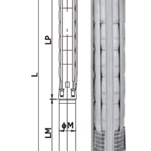 Bomba sumergible para pozo profundo en acero inoxidable YSP SS 7105/8