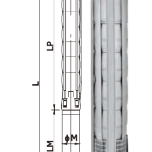 Bomba sumergible para pozo profundo en acero inoxidable  YSP SS 8110/6